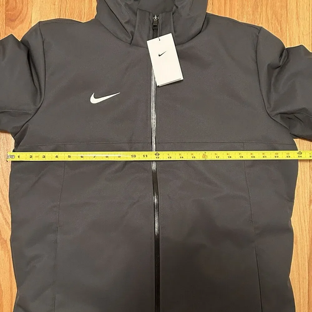 Nike Stock Men’s Size M Anthracite Dark Grey 550 Down Hooded Parka Jacket